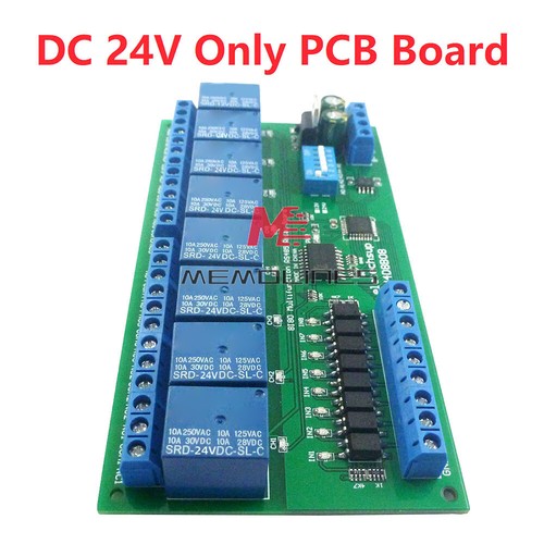 DC 12V 24V 8 CH DIN35 C45 DIN Rail Box UART RS485 Relay Module Modbus RTU Switch - Picture 14 of 16
