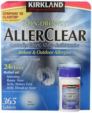 Kirkland Signature Non Drowsy Allerclear Loratadine Antihistamine 10 mg 365