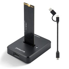 ELUTENG M.2 NVMe  SATA to USB C Docking Station Dual Protocol M.2 to USB C A...