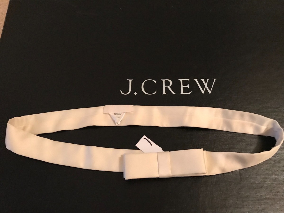 J. Cree WAVE Bridal Sash Ivory NWT JCrew Collection Feather Bow Sash Wedding Bridal Rhinestone  main image 4