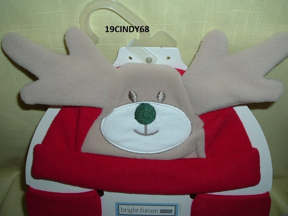 NUEVO CONJUNTO GORRA Y BOTÍN DE RENO NAVIDAD BRILLANTE FUTURO, TALLA RECIÉN NACIDO 0-3 MESES Foto 2 de 4