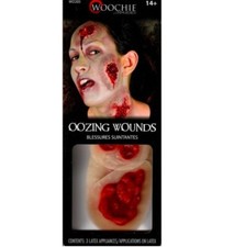 Woochie Oozing Wounds for Halloween - 3 Piece Latex Appliance