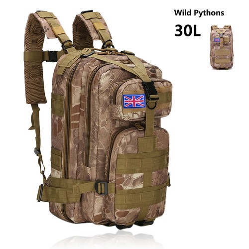 30L Outdoor Military Tactical Army Backpack Rucksack Camping Hiking Trekking Bag - Picture 22 of 25
