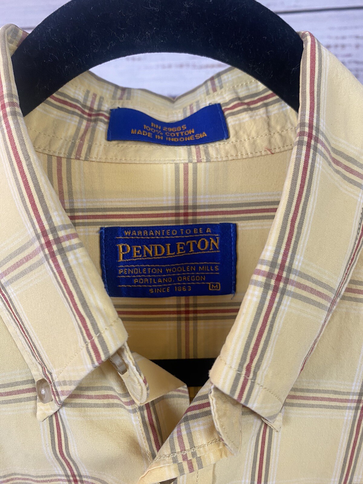 Pendleton Yellow Striped Cotton Button Front Shir… - image 2