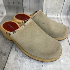 Burberry Womens Wood Clogs Size 35