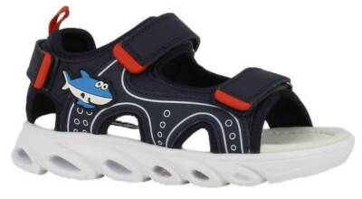 Jungen Leucht Sandalen Hai Sommer Touch Verschluss Freizeit Kinder Cool Schuhe
