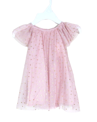 BABY GAP NWT Size 3-6 mos Girls Pink with Gold Stars Tulle Dress/Diaper  Cover | eBay