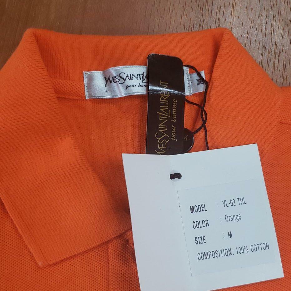 トップス dead stock YVES SAINT LAURENT polo shirt Yves Saint Laurent Vintage Long Sleeve Polo Shirt Size M