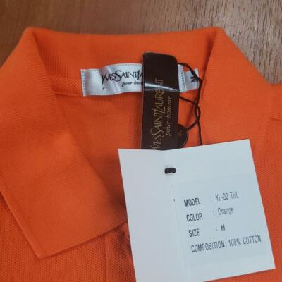 トップス dead stock YVES SAINT LAURENT polo shirt 90s yves saint laurent rogo polo shirt dead sto