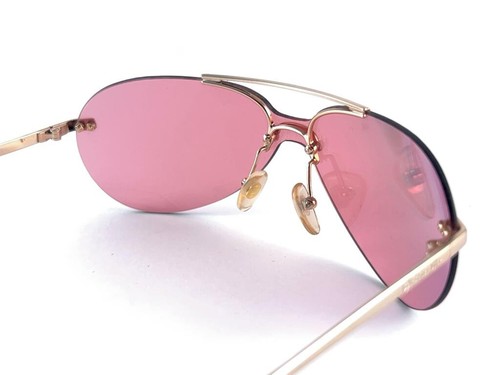 VINTAGE CHRISTIAN DIOR MINI AVIATOR PINK GALLIANO 2000 SUNGLASSES AUSTRIA Y2K - Picture 6 of 13