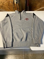 Harley-Davidson Fleece Quarter Zip Size M Embroidered Pullover Imagewear Calgary
