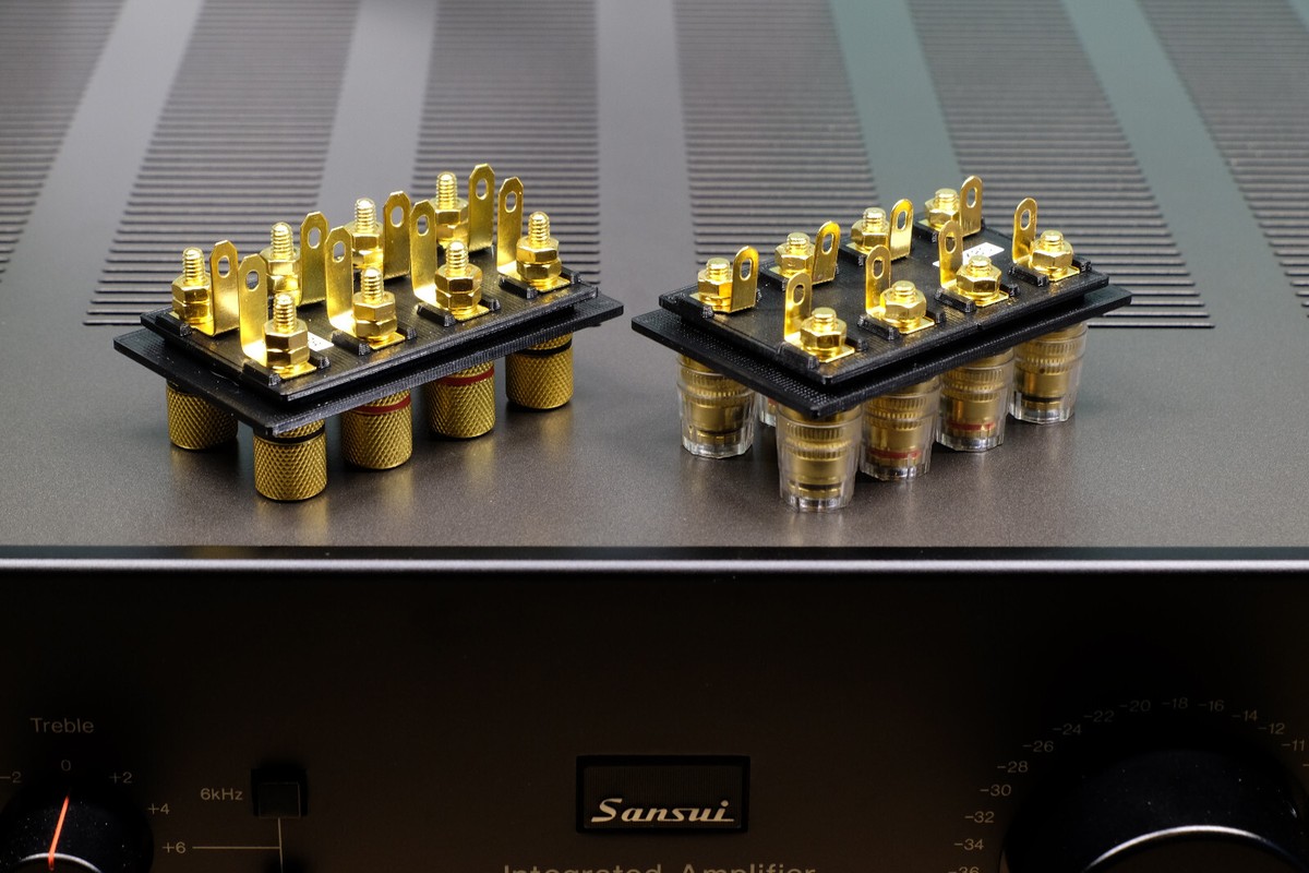Sansui AU-555A speaker terminal upgrade kit | eBay