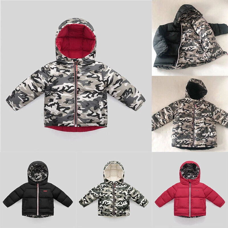 Baby Clothing jacket Winter Kids down cotton On both sides