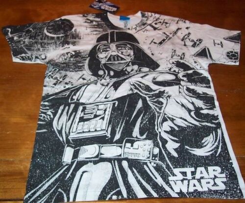 STAR WARS DARTH VADER Death Star Tie FIghters T-Shirt Death Star MENS SMALL NEW