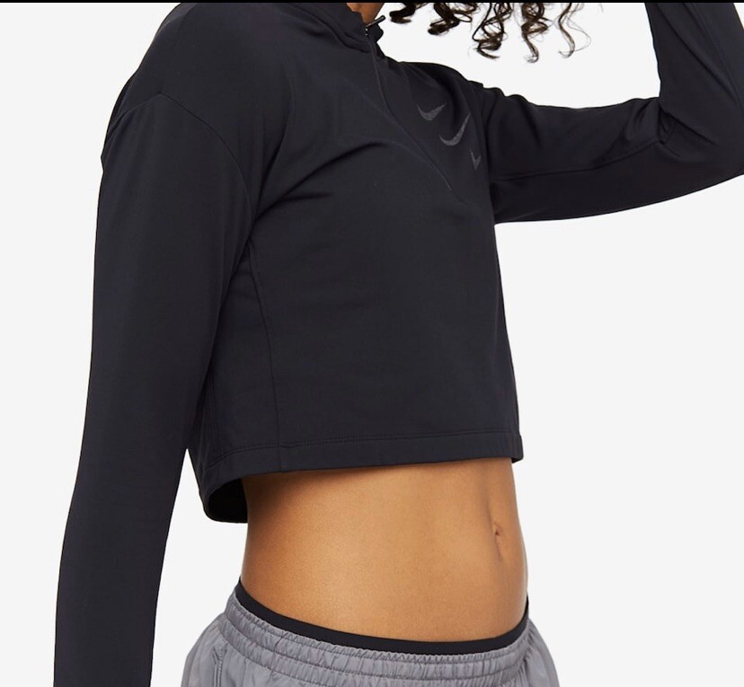 nike half zip crop top