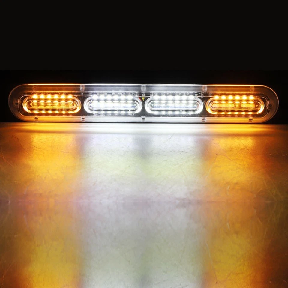 Luz estroboscópica LED ámbar/blanco para automóvil camión faro de emergencia advertencia peligro NUEVO Foto 2 de 4