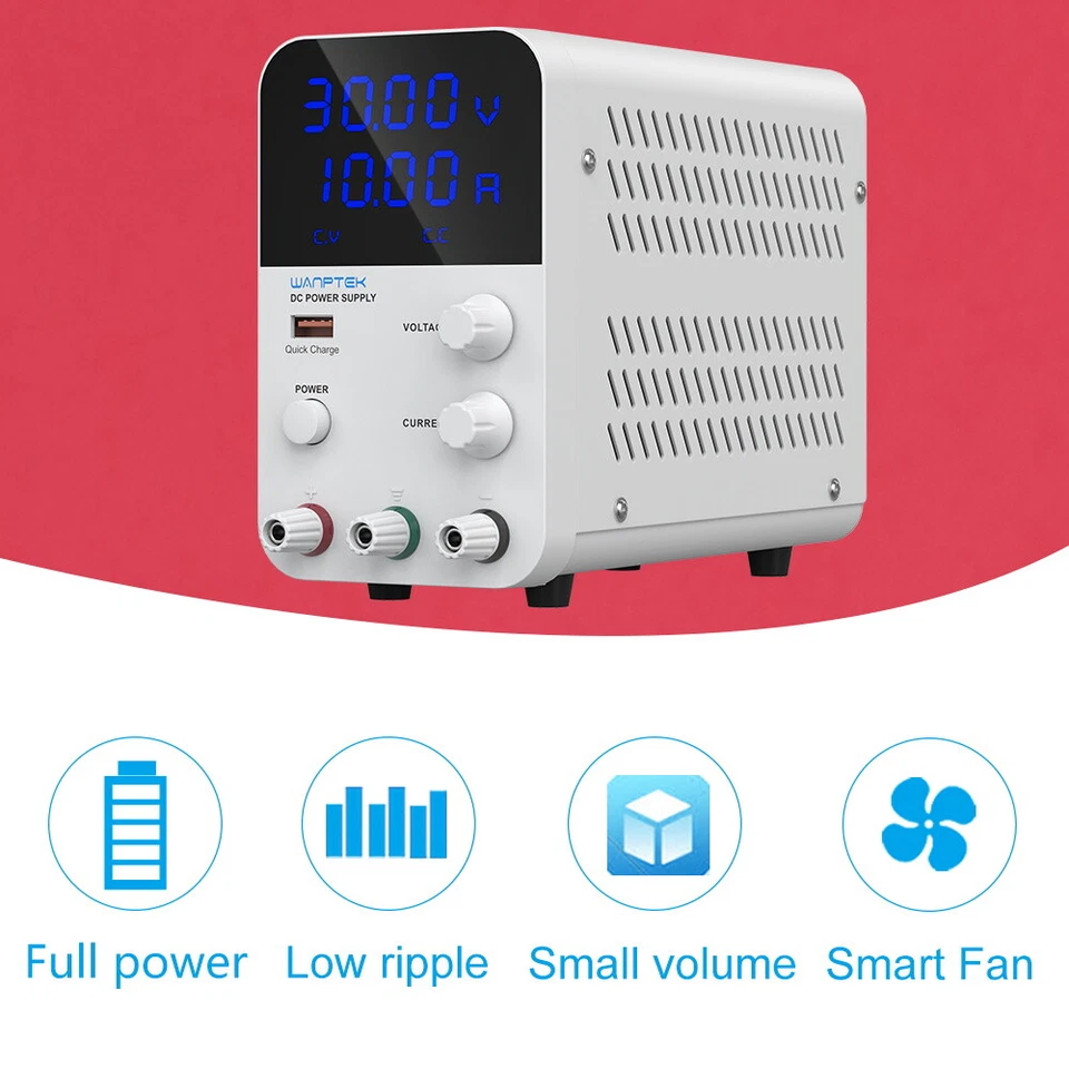 3010 60V 5A 10A Laboratory Adjustable DC Bench Power Supply Variable LCD Display - Image 4 of 4