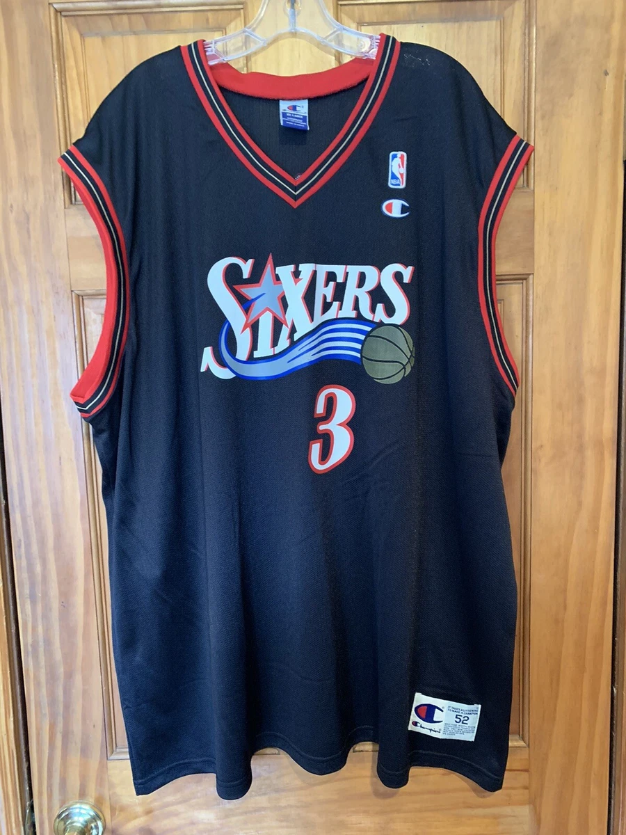 Vintage Philadelphia 76ers Allen Iverson Sixers Champion NBA 