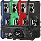 For AT&T Motivate Pro 5G Case Armor Ring Magnetic Stand Cover+Tempered Glass