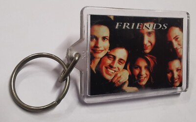 FRIENDS Schlüsselring Chandler Matthew Perry Original VINTAGE UK Einzelhandel 2-seitig 1994