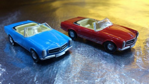 * Herpa 452120 MB 230 SL 2 Car Pack 1 x Blue & 1 x Red 1:87 HO Scale - Picture 2 of 2
