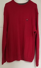 RALPH LAUREN CHAPS mens long sleeve knit pull over sweater red size large