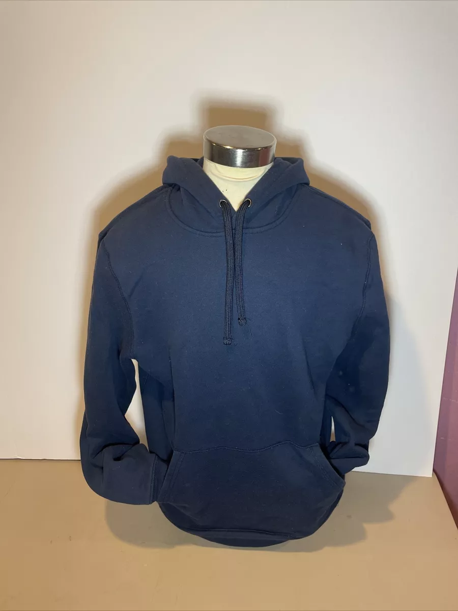 Tek Gear Mens Navy Blue Ultra Soft Fleece Pullover Hoodie Sweatshirt Small.