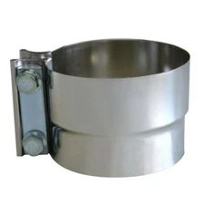 5 inch Lap Joint Exhaust Band Clamp Muffler Sleeve Coupler T304 Stainless Steel 