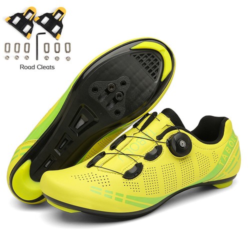 Men Road Bike Shoes with Cleats Mtb Shoes Bicycle Sneaker Mountain Bike SPD Shoe - Picture 16 of 32
