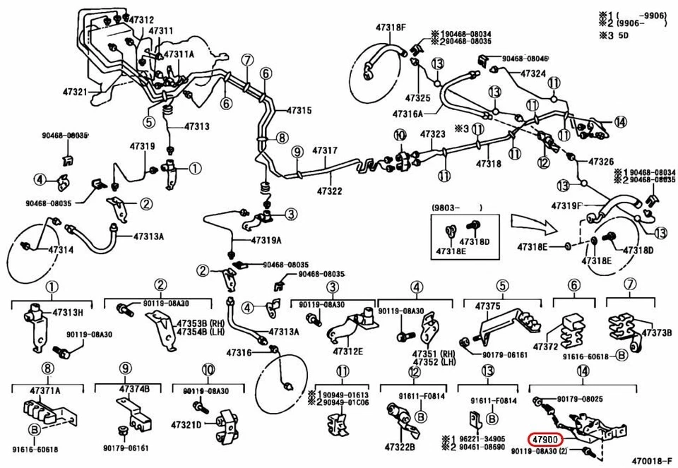 CONJUNTO DE VÁLVULAS TOYOTA, DETECCIÓN DE CARGA CON RESORTE 47900-60242 OEM genuino Foto 3 de 4