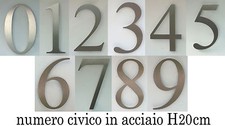 NUMERO CIVICO IN ACCIAIO - h 20 cm