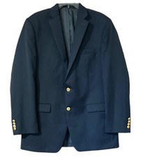 Lauren Ralph Lauren Mens Navy Wool Blazer Size 42L
