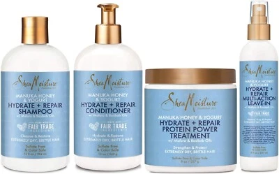 Coffret Cadeau Shampooing Et Après-Shampooing Manuka Honey Et Yogourt (Pack 4) - Photo 1/4