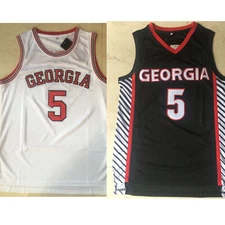Men's Retro Anthony Edwards Georgia #5  College Basketball Jersey Stitched