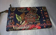 Sakroots Owl Cellphone Charging Wristlet Bag Pouch w/Power Bank