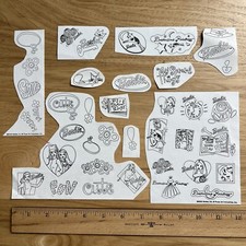 Barbie Stickers Lot of 36 Black and White So You Can Color Them In