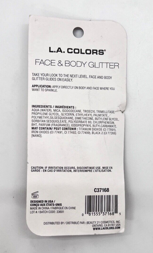 L.A. Colors Face & Body Glitter Smooth Formula Shimmer 4PK x 0.5 oz - Picture 4 of 4