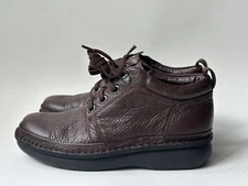 Propet Mens Village Mid Walker Ankle Boots Comfort Shoes Brown Pebble Leather