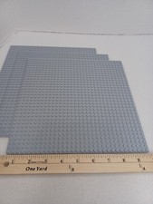 Placa base bloque de construcción 32x32 puntos pernos placas base 10"x10" gris - LOTE DE 3