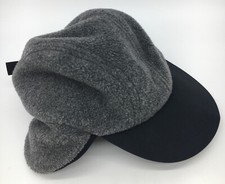 Vintage LL BEAN Fleece Hat Cap Ear Flaps Unisex S/M Gray Made In USA