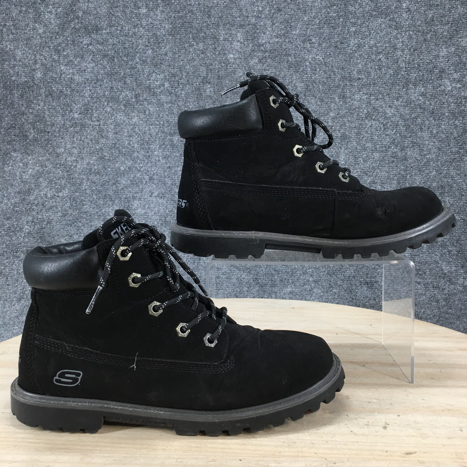 S 6 Bunkhouse Ankle Booties Lace Up 93158l Black Synthetic