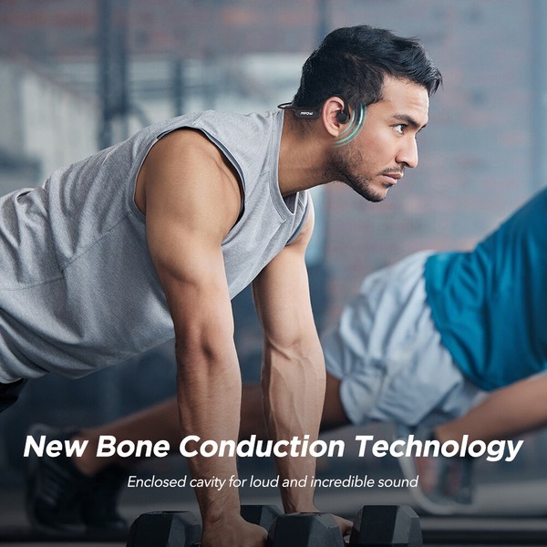 Alternate view of Mpow Waterproof Bone Conduction Headphones Wireless Bluetooth 5.3 Headset