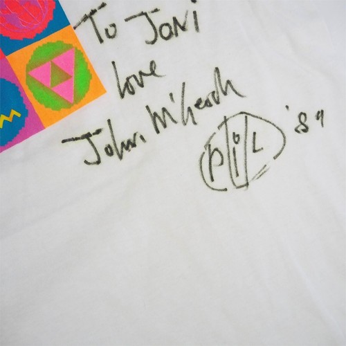 1989 Public Image — Inscribed and Autographed T-shirt — Pristine - Picture 6 of 8