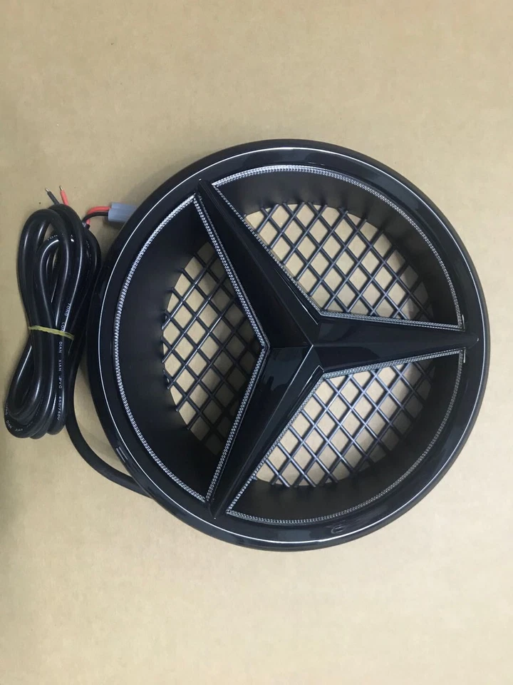 Front Grille Star Badge Emblem LED Light For C-CLass W204 GLK W245 Black 2007-14 - Изображение 4 из 4