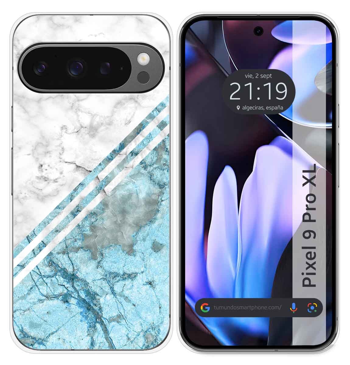 Cover Silicone per Google Pixel 9 Pro XL 5g Disegno Marmo 02 Disegni