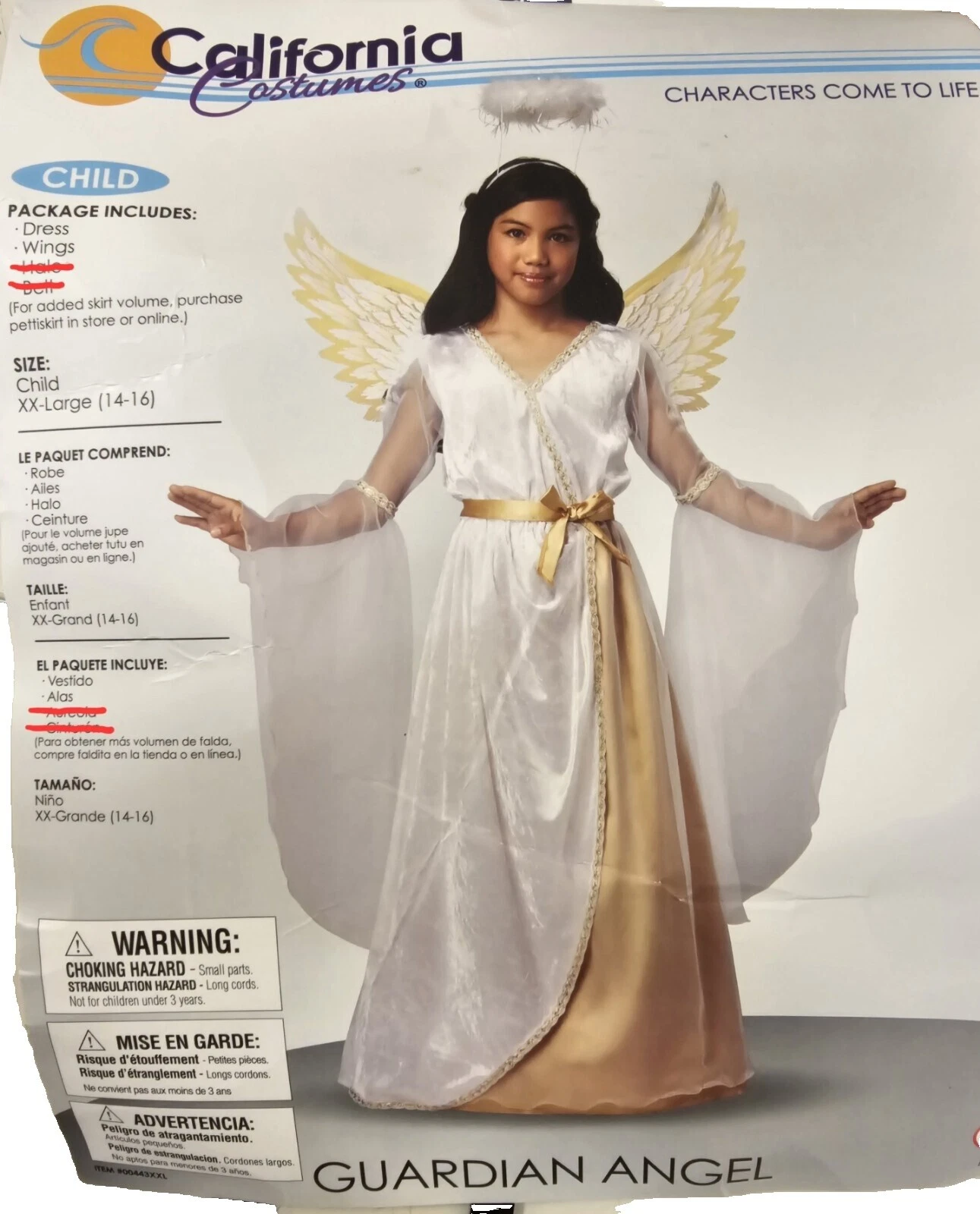 Disfraces California Costume Collections Angel Vestido para Niñas