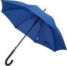 TAHARI  Deluxe Automatic Open Wood Handle  Shaft Umbrella Royal Blue 