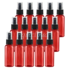Empty 100Pcs 50ml Red Plastic Pump Spray Bottles Perfume Cosmetic Travel Sprayer
