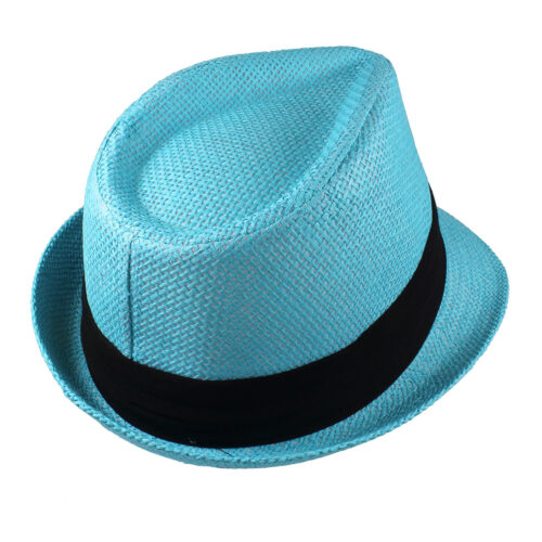 Unisex Summer Fedora Panama Straw Hats with Band (Ship in a BOX) - Picture 32 of 45