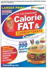 CalorieKing 2022 Larger Print Calorie, Fat Carbohydrate Counter - GOOD